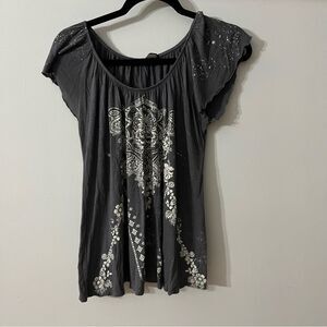 Vanilla Sugar shirt Size Small Charcoal gray color
